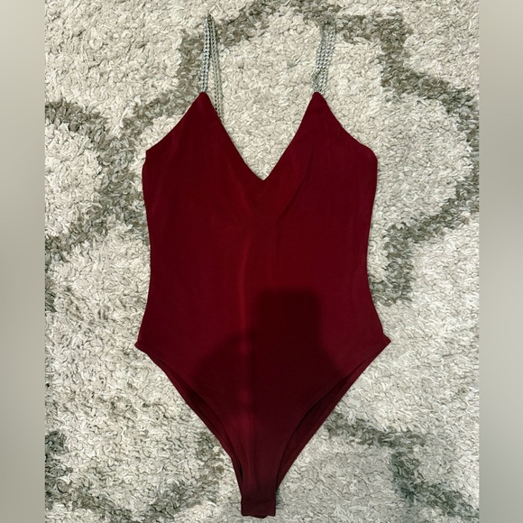 Tops - Women’s Body Suit with rhinestone straps size M